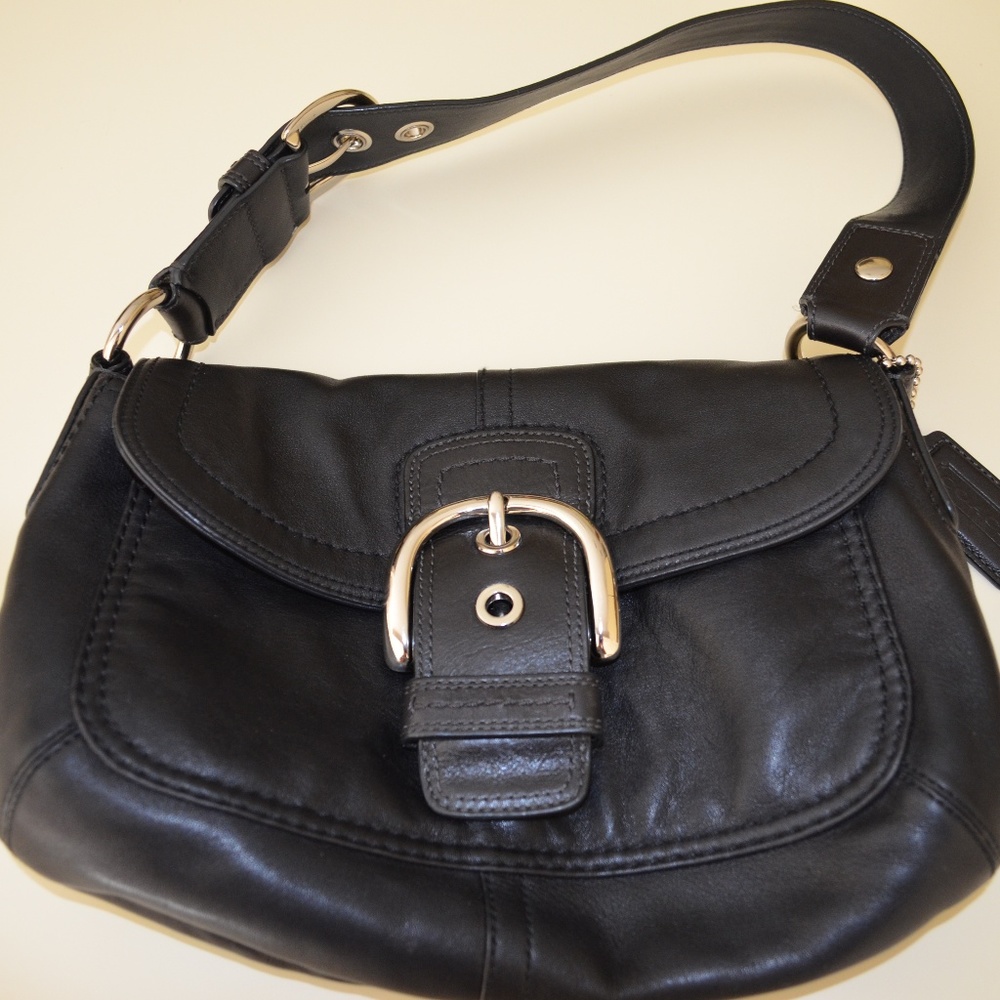 Black Leather Coach Bag